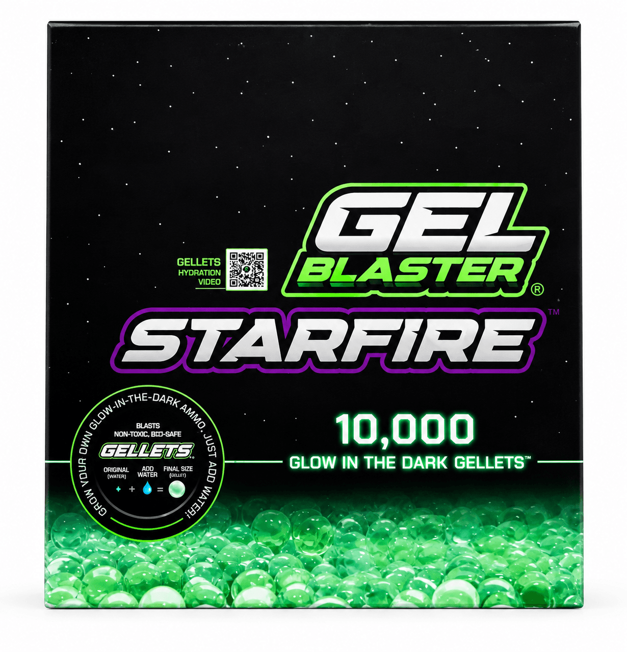Starfire Glow-in-the-Dark Gellets — Case of 12 Boxes